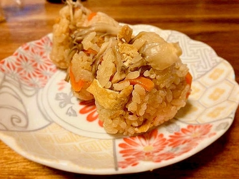 舞茸とにんじんの炊き込みご飯